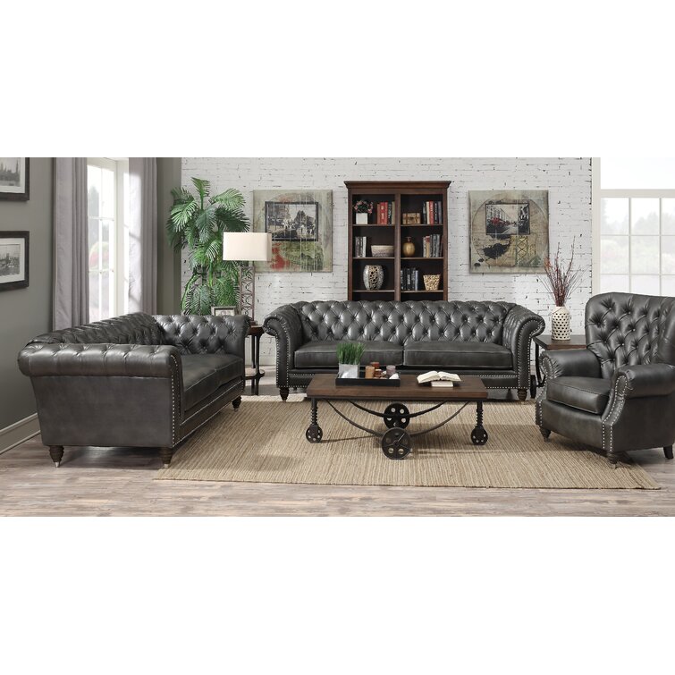 Wayfair leather living on sale room sets